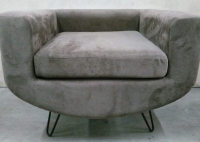 Upholstered Lounge Chair with Hairpin Legs